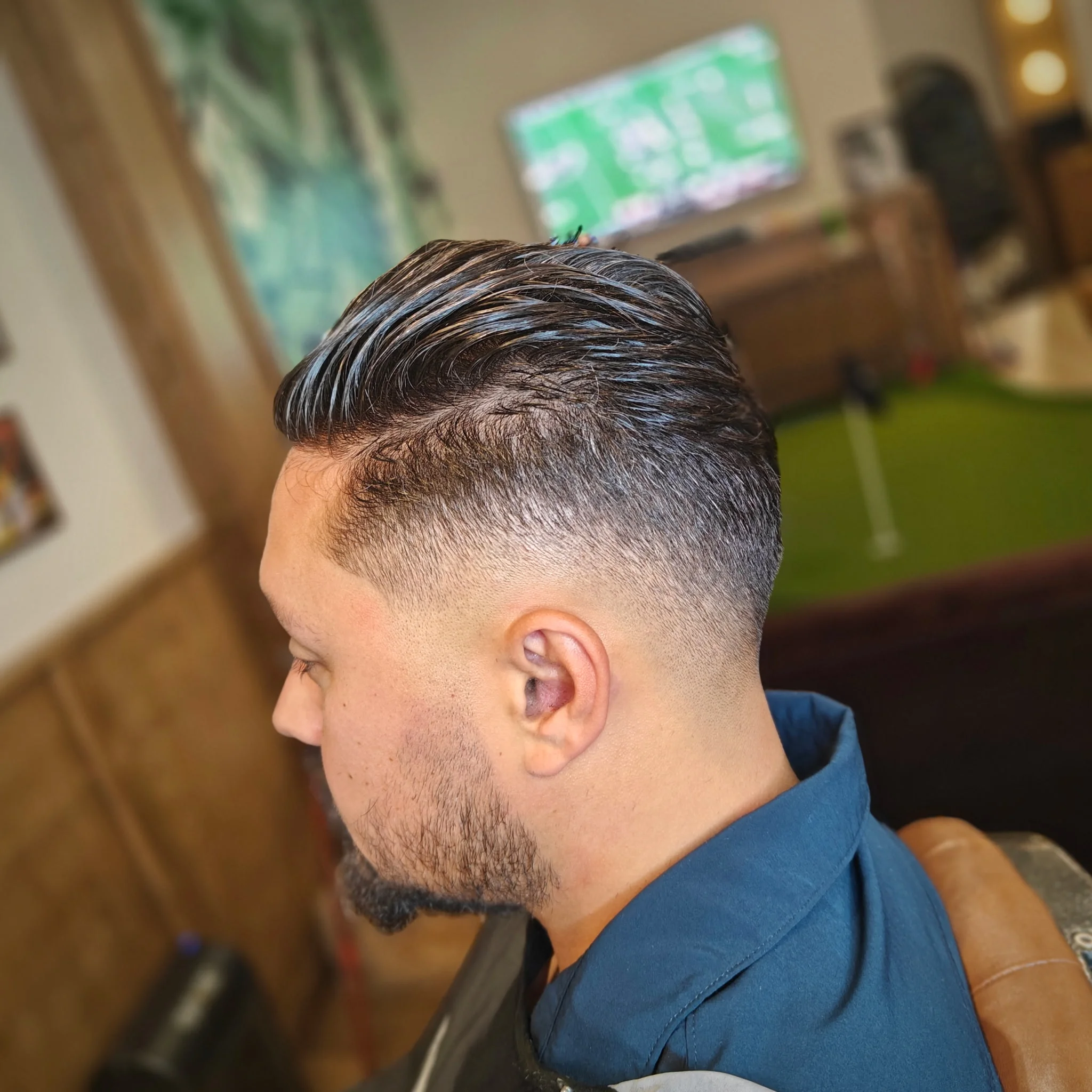 Pompadour haircut